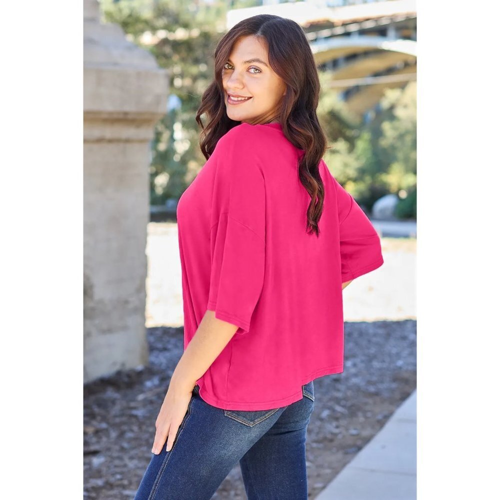 Basic Bae Full Size Round Neck Drop Shoulder T-Sh… - image 3